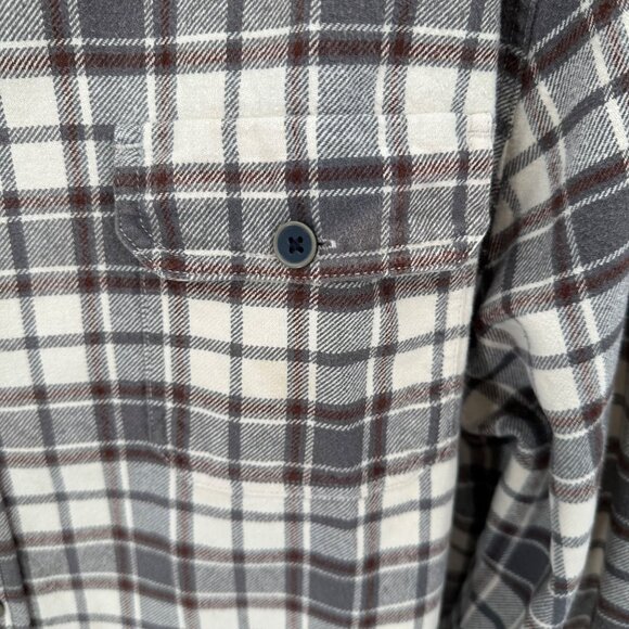 Jachs Mens Brown & Beige Cotton Plaid Button-Up Flannel Shirt Size XL - Picture 4 of 10